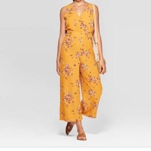 Yellow floral jumpsuit